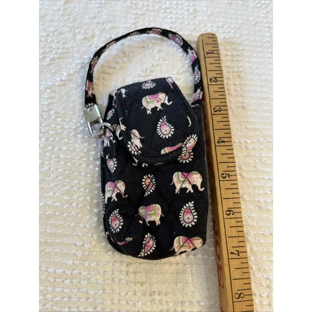 Vtg VERA BRADLEY Phone Cover Spray Hand Sanitizer Accessory Case Elephant Clip
